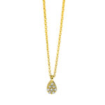 Collier Gelbgold 18kt 0,04 Diamantschmuck mit 8 Diamanten - 4J501