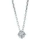 Collier Weißgold 18kt 0,18 Diamantschmuck mit 5 Diamanten - 4J548