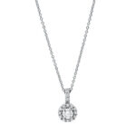 Collier Weißgold 18kt 0,24 Diamantschmuck mit 16 Diamanten - 4J560