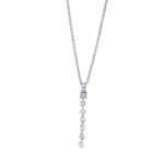 Collier Weißgold 18kt 0,35 Diamantschmuck mit 7 Diamanten - 4J575