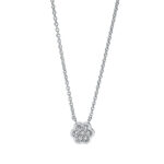 Collier Weißgold 18kt 0,12 Diamantschmuck mit 7 Diamanten - 4J589
