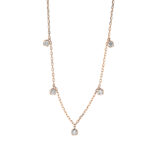 Collier Rosegold 18kt 0,38 Diamantschmuck mit 5 Diamanten - 4J838