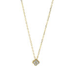 Collier Gelbgold 18kt 0,09 Diamantschmuck mit 4 Diamanten - 4J861