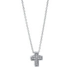 Collier Weißgold 18kt 0,04 Diamantschmuck mit 10 Diamanten - 4J975