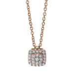 Collier Rosegold 18kt 0,10 Diamantschmuck mit 25 Diamanten - 4J982