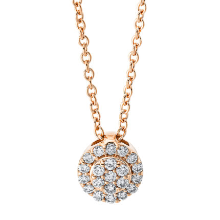 Collier Rosegold 18kt 0,10 Diamantschmuck mit 21 Diamanten - 4J983