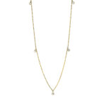 Collier Gelbgold 18kt 0,17 Diamantschmuck mit 5 Diamanten - 4K368