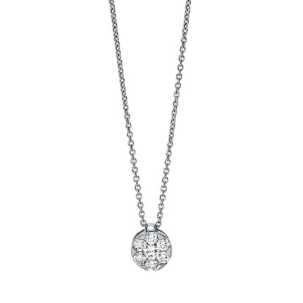 Collier Weißgold 18kt 0,26 Diamantschmuck mit 7 Diamanten - 4K433