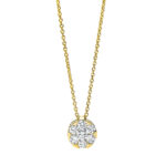 Collier Gelbgold 18kt 0,37 Diamantschmuck mit 7 Diamanten - 4K435