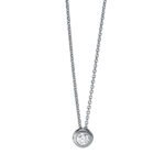 Collier Zarge Weißgold 18kt 0,15 Diamantschmuck mit 1 Diamanten - 4K442