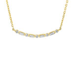 Collier Gelbgold 18kt 0,27 Diamantschmuck mit 9 Diamanten - 4K605