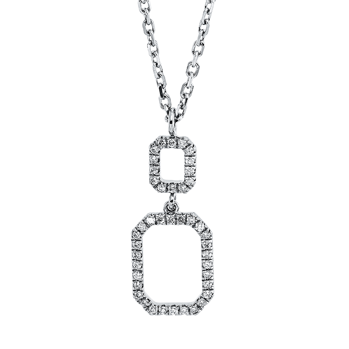 4K609W Collier Weißgold 18kt 0,13 Diamantschmuck mit 42 Diamanten - 4K609 – Bild 1