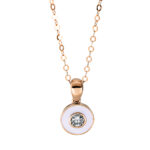 Collier Rosegold 18kt 0,19 Diamantschmuck mit 1 Diamanten - 4K787