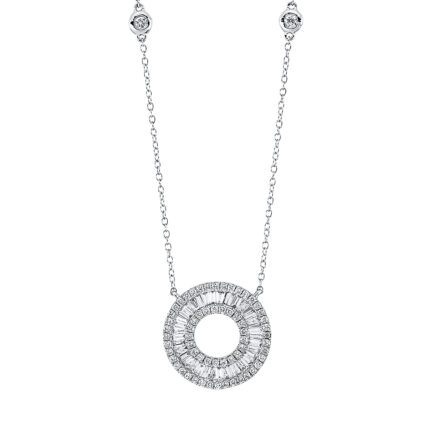 Collier Weißgold 18kt 0,82 Diamantschmuck mit 100 Diamanten - 4K791