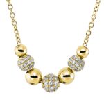 Collier Gelbgold 18kt 0,43 Diamantschmuck mit 84 Diamanten - 4K824