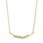 Collier Gelbgold 18kt 0,10 Diamantschmuck mit 13 Diamanten - 4K856
