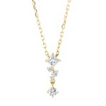 Collier Gelbgold 18kt 0,42 Diamantschmuck mit 5 Diamanten - 4K860