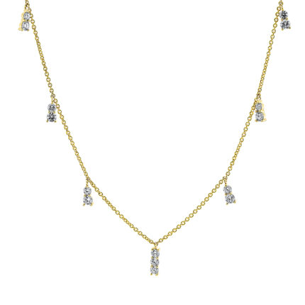 Collier Gelbgold 18kt 0,90 Diamantschmuck mit 15 Diamanten - 4K871