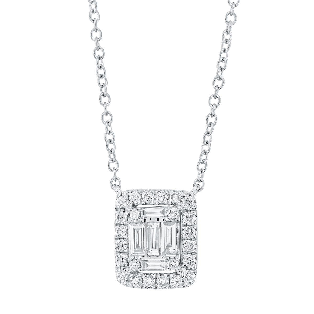 4K876W Collier Weißgold 18kt 0,41 Diamantschmuck mit 29 Diamanten - 4K876 – Bild 1