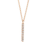 Collier Rosegold 18kt 0,21 Diamantschmuck mit 12 Diamanten - 4K941