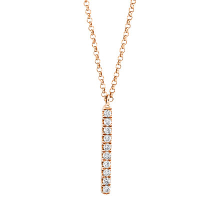 Collier Rosegold 18kt 0,21 Diamantschmuck mit 12 Diamanten - 4K941