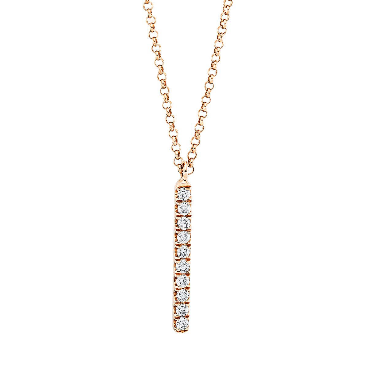 4K941R Collier Rosegold 18kt 0,21 Diamantschmuck mit 12 Diamanten - 4K941 – Bild 1