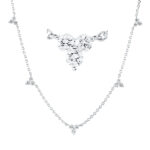 Collier Weißgold 18kt 0,64 Diamantschmuck mit 15 Diamanten - 4L175