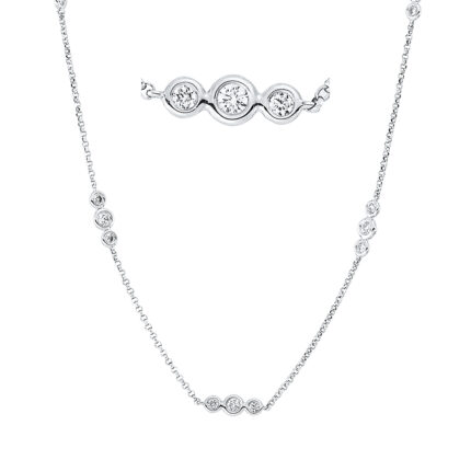 Collier Zarge Weißgold 18kt 0,62 Diamantschmuck mit 33 Diamanten - 4L294