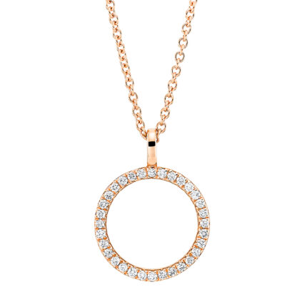 Collier Rosegold 18kt 0,16 Diamantschmuck mit 32 Diamanten - 4L505
