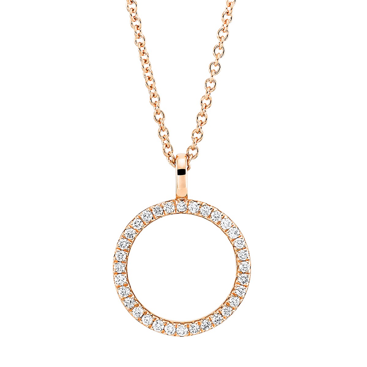 4L505R Collier Rosegold 18kt 0,16 Diamantschmuck mit 32 Diamanten - 4L505 – Bild 1