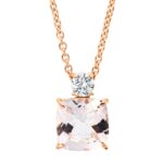 Collier 4er-Krappe Rosegold 18kt 0,08 Diamantschmuck Farbstein 0,69 ct - 4L979