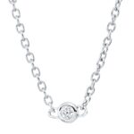 Collier Zarge Weißgold 18kt 0,08 Diamantschmuck mit 5 Diamanten - 4L989