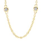 Collier Zarge Gelbgold 18kt 0,17 Diamantschmuck mit 10 Diamanten - 4L990
