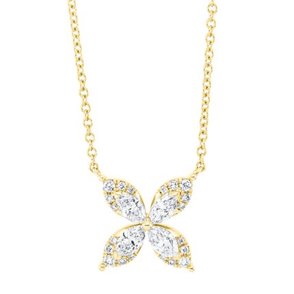 Collier Gelbgold 18kt 0,51 Diamantschmuck mit 24 Diamanten - 4M067
