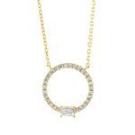 Collier Gelbgold 18kt 0,13 Diamantschmuck mit 30 Diamanten - 4M233