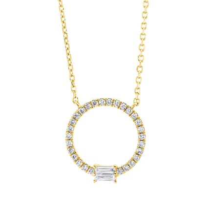 Collier Gelbgold 18kt 0,13 Diamantschmuck mit 30 Diamanten - 4M233