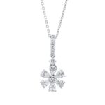 Collier Weißgold 18kt 0,52 Diamantschmuck mit 15 Diamanten - 4M239