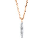 Collier Rosegold 18kt 0,03 Diamantschmuck mit 7 Diamanten - 4M240
