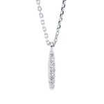 Collier Weißgold 18kt 0,03 Diamantschmuck mit 7 Diamanten - 4M240