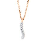 Collier Rosegold 18kt 0,04 Diamantschmuck mit 7 Diamanten - 4M242