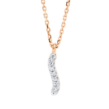 Collier Rosegold 18kt 0,04 Diamantschmuck mit 7 Diamanten - 4M242