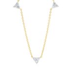 Collier Gelbgold 18kt 0,33 Diamantschmuck mit 15 Diamanten - 4M258