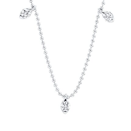 Collier Weißgold 18kt 0,43 Diamantschmuck mit 7 Diamanten - 4M275