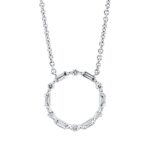 Collier Weißgold 18kt 0,36 Diamantschmuck mit 12 Diamanten - 4M309