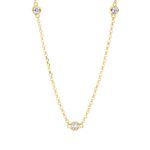 Collier Gelbgold 18kt 0,26 Diamantschmuck mit 10 Diamanten - 4M326