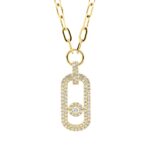 Collier Gelbgold 18kt 0,65 Diamantschmuck mit 101 Diamanten - 4M484