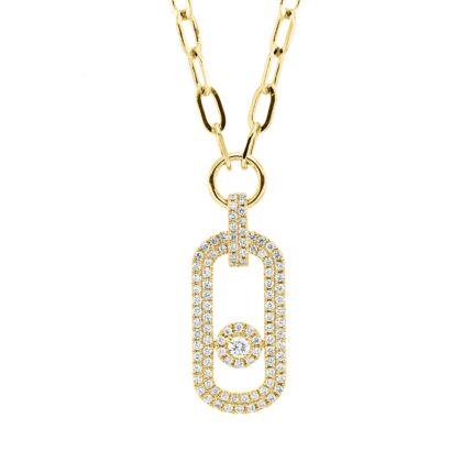 Collier Gelbgold 18kt 0,65 Diamantschmuck mit 101 Diamanten - 4M484