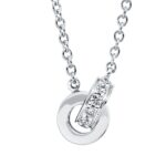 Collier Weißgold 18kt 0,05 Diamantschmuck mit 11 Diamanten - 4M566
