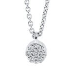 Collier Weißgold 18kt 0,05 Diamantschmuck mit 7 Diamanten - 4M578