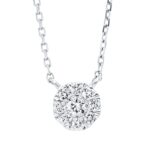 Collier Weißgold 18kt 0,10 Diamantschmuck mit 9 Diamanten - 4M590